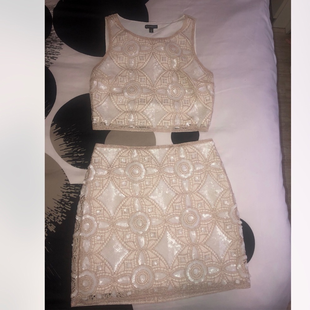 Two piece dress Crop Top and Skirt